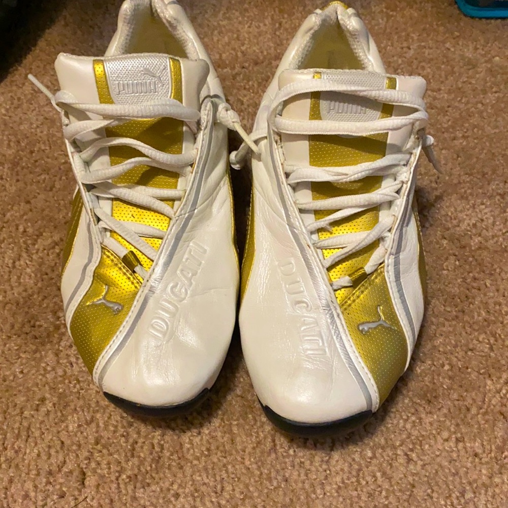 Gold and white pumas
